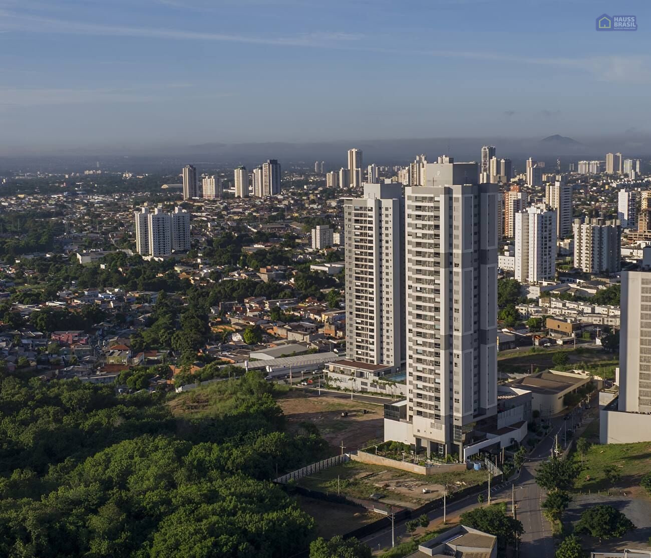 Vista aérea do Bosque da Saúde, Cuiabá