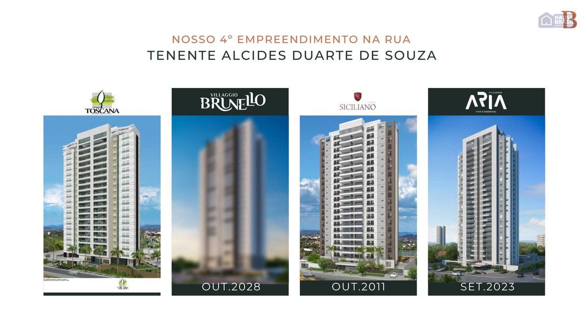 Empreendimentos da Gerencial Construtora na Rua Tenente Alcides Duarte de Souza