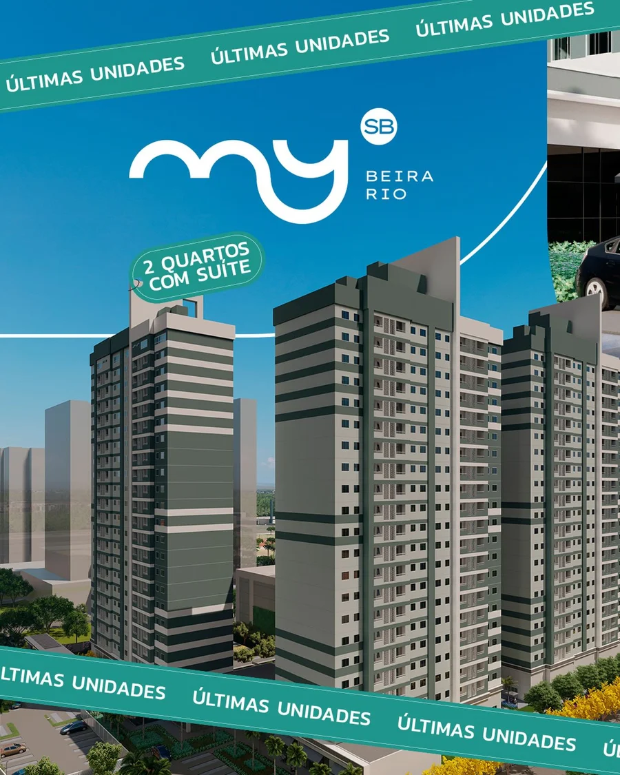 MySB Beira Rio: últimas unidades, apartamentos de 2 quartos com suíte